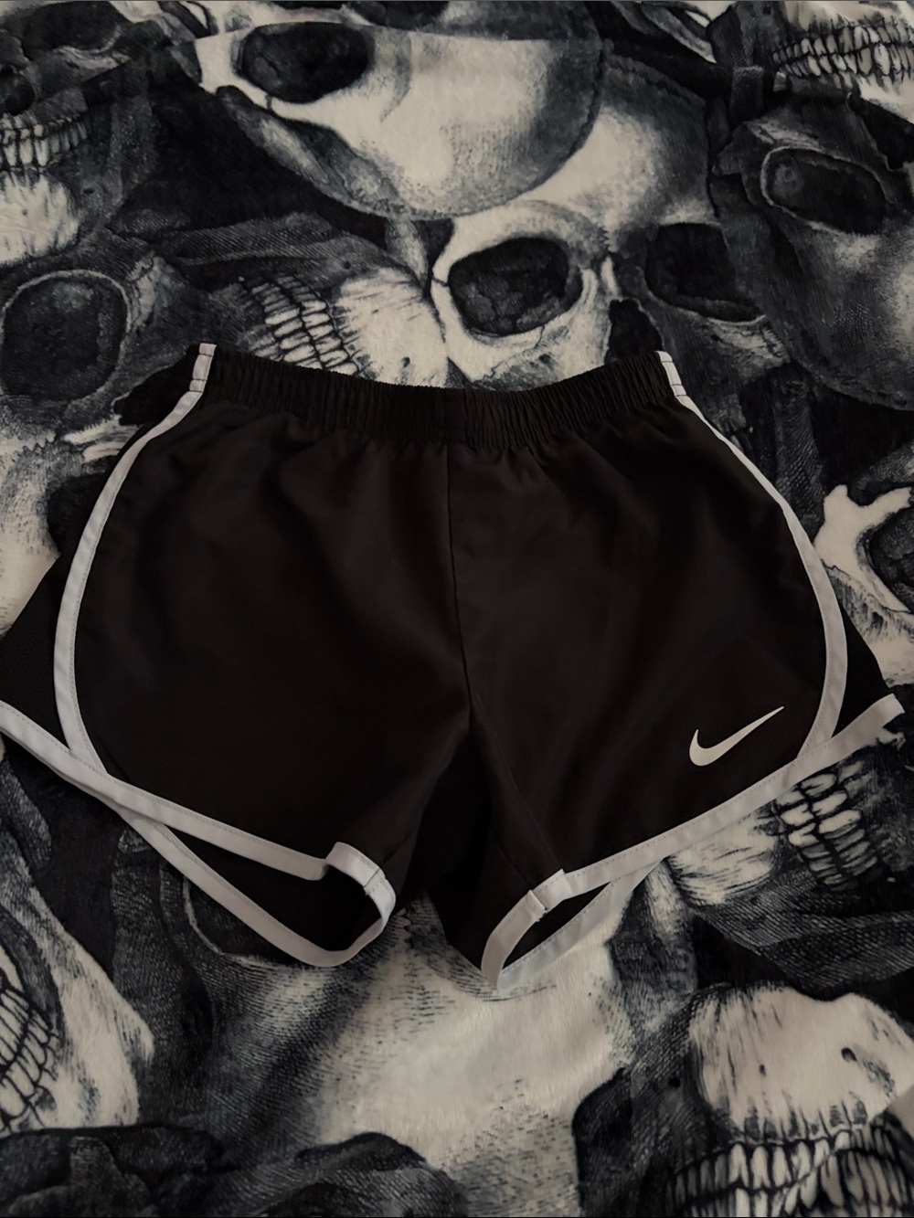 Nike Black Athletic Shorts with White Trim